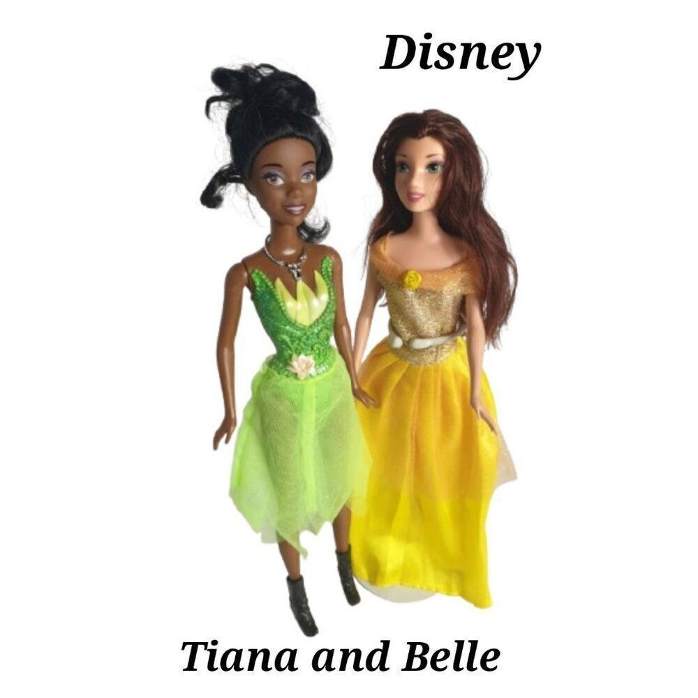 Disney Princess Tiana & Belle Dolls  Beauty and the Beast